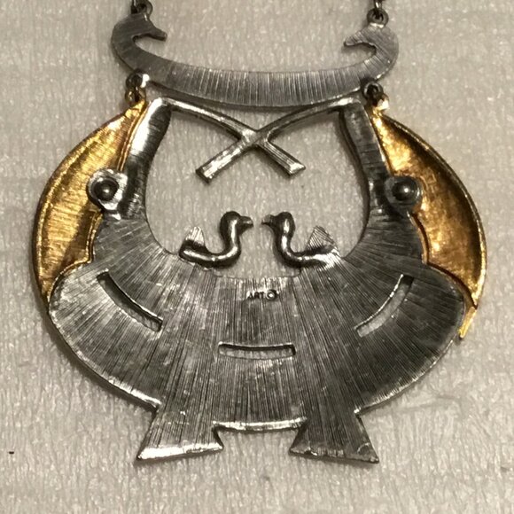 Vintage ART Arthur Pepper Egyptian Revival Vulture Goddess Necklace - Picture 11 of 13